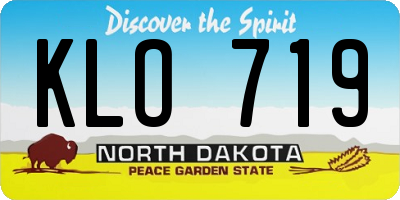 ND license plate KLO719