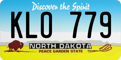 ND license plate KLO779