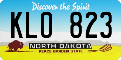ND license plate KLO823