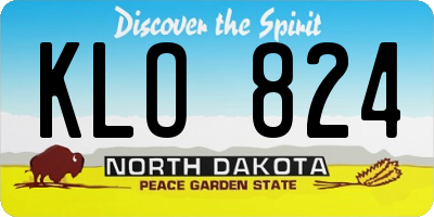 ND license plate KLO824