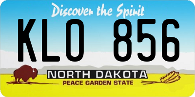 ND license plate KLO856