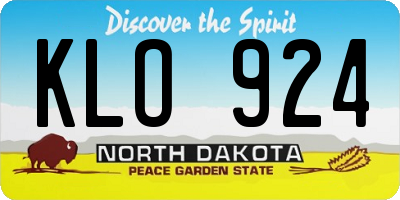 ND license plate KLO924