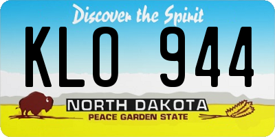 ND license plate KLO944