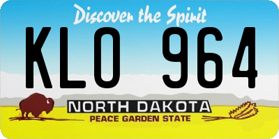ND license plate KLO964