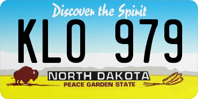 ND license plate KLO979