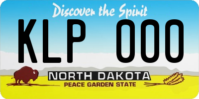 ND license plate KLP000