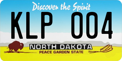 ND license plate KLP004