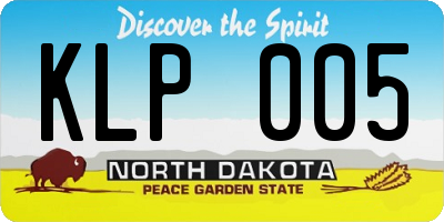 ND license plate KLP005
