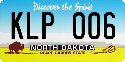 ND license plate KLP006