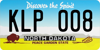ND license plate KLP008