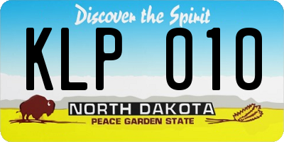 ND license plate KLP010