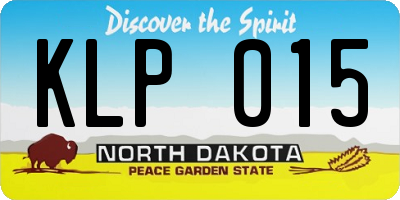 ND license plate KLP015