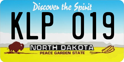 ND license plate KLP019