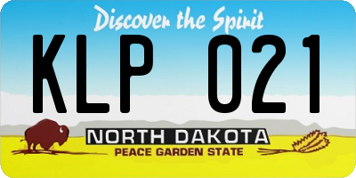 ND license plate KLP021