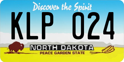 ND license plate KLP024