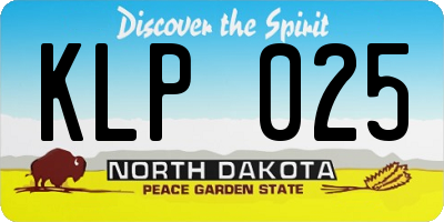 ND license plate KLP025