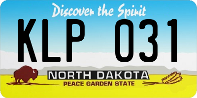 ND license plate KLP031