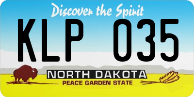 ND license plate KLP035