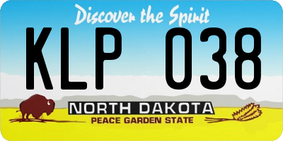 ND license plate KLP038