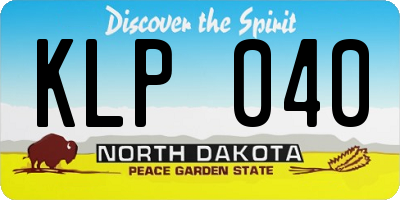 ND license plate KLP040