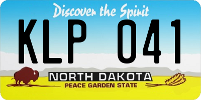 ND license plate KLP041