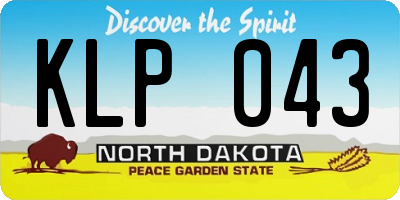 ND license plate KLP043