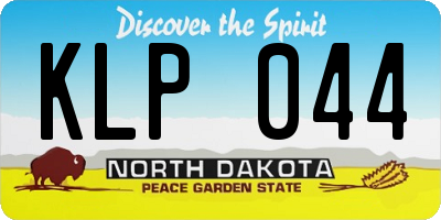 ND license plate KLP044