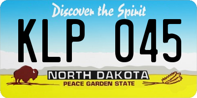 ND license plate KLP045