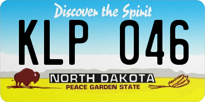 ND license plate KLP046