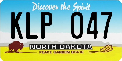 ND license plate KLP047