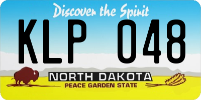ND license plate KLP048