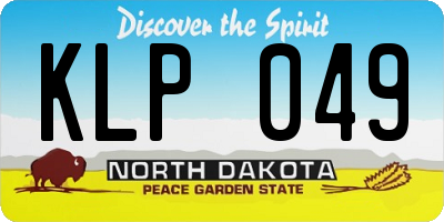 ND license plate KLP049