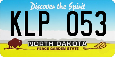 ND license plate KLP053