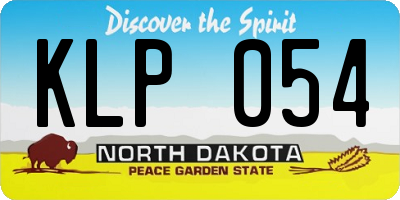 ND license plate KLP054