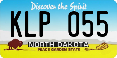ND license plate KLP055