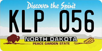 ND license plate KLP056