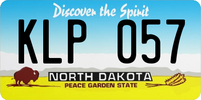 ND license plate KLP057