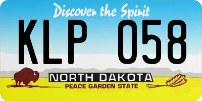 ND license plate KLP058