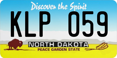 ND license plate KLP059
