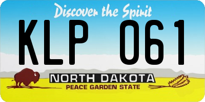 ND license plate KLP061