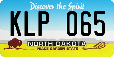 ND license plate KLP065