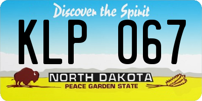 ND license plate KLP067