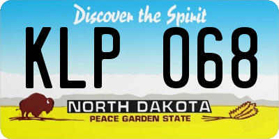 ND license plate KLP068