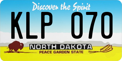 ND license plate KLP070