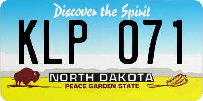 ND license plate KLP071