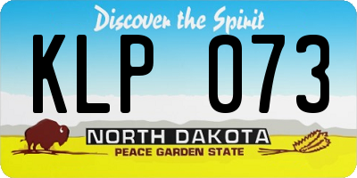 ND license plate KLP073