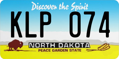 ND license plate KLP074