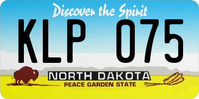 ND license plate KLP075