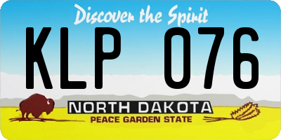 ND license plate KLP076