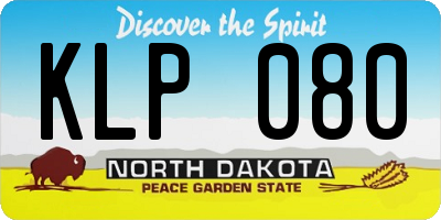 ND license plate KLP080